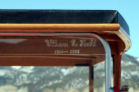 Previous Owner's Eulogy Windshield Etching